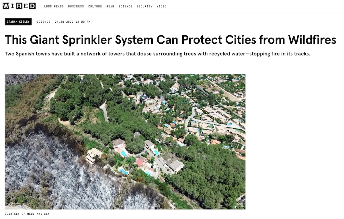This Giant Sprinkler System Can Protect Cities from Wildfires